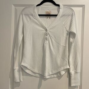 EUC Chaser Waffle Knit V Neck Long Sleeve Sz. XS
